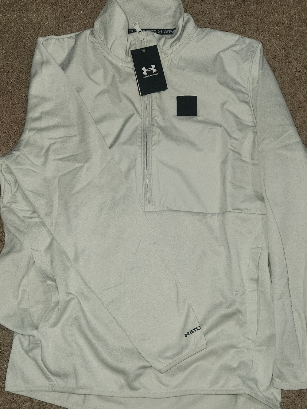 Under Armour STORM WHITE Quarter-Zip Pullover Sweatshirt Mock